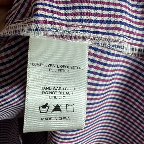 Sunday in Brooklyn By Anthropologie Purple Gingham Blouse Plaid Puff Sleeve S - Picture 9 of 9